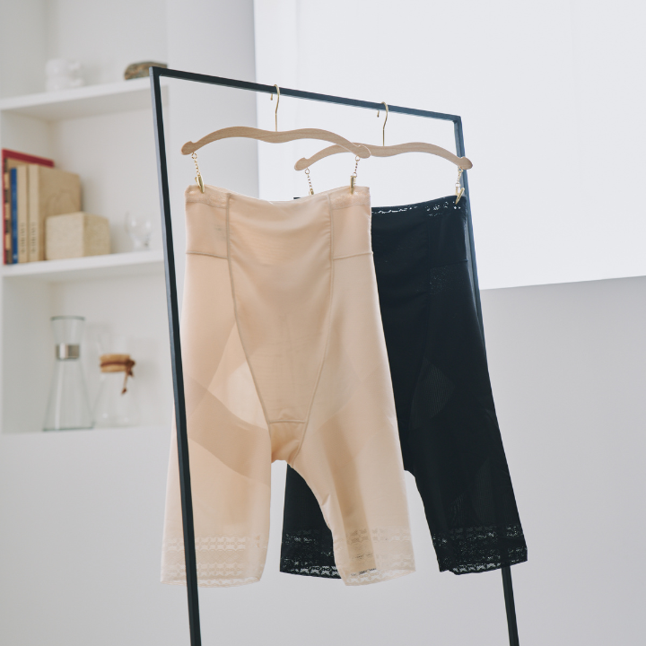 NEW シームレス骨盤スリムショーツロング　 サイズ: M, カラー: ブラック