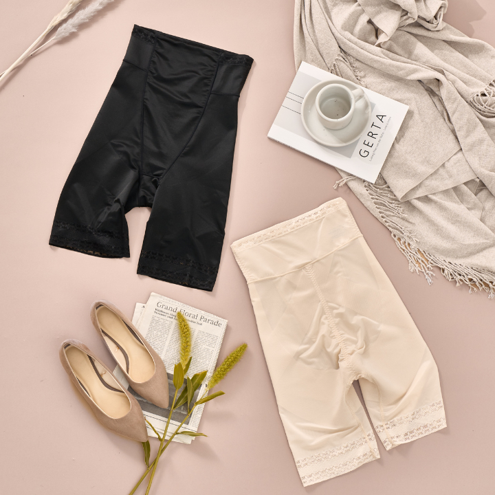 NEW シームレス骨盤スリムショーツロング　 サイズ: M, カラー: ブラック