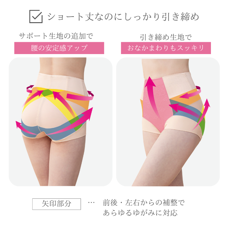 【補正力：ほどよい】あったか骨盤スリムショーツエアリー サイズ: S, カラー: ベージュ