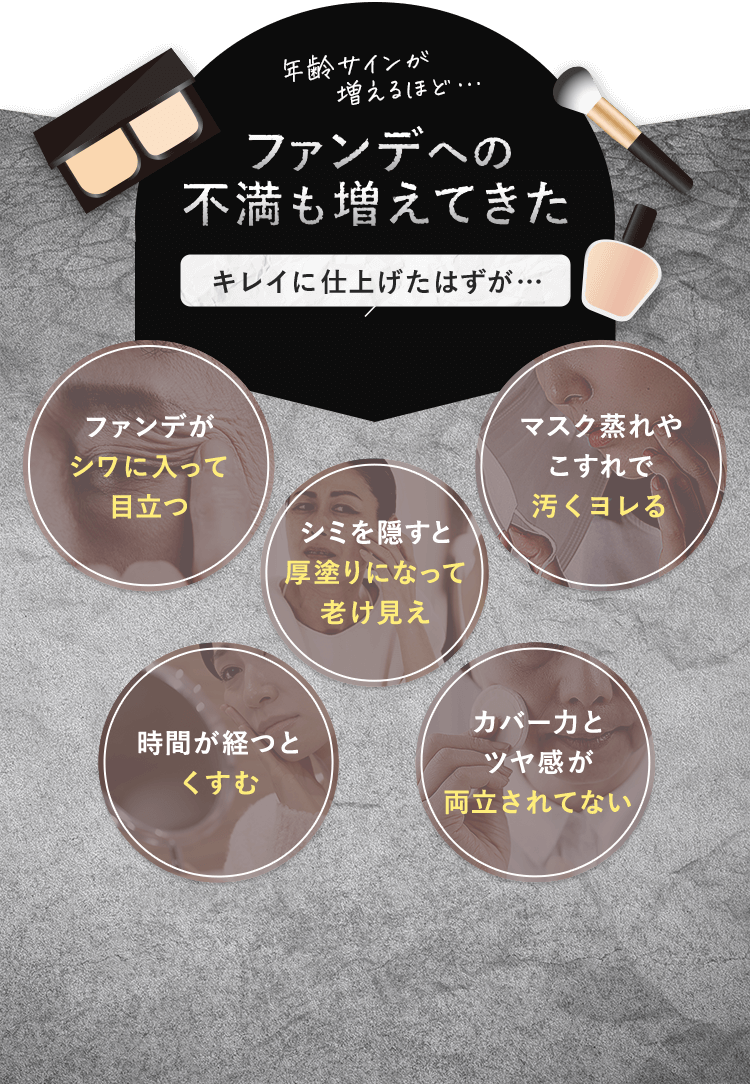 年齢サインが増えるほど… ファンデへの不満も増えてきた キレイに仕上げたはずが…