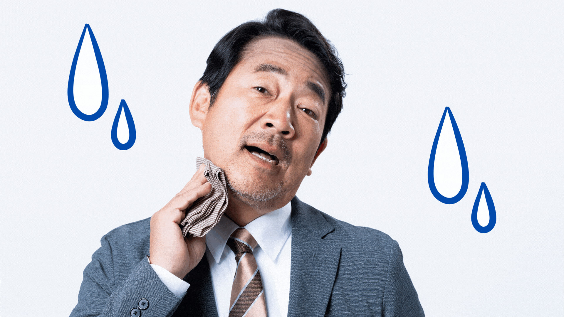 汗をかく人
