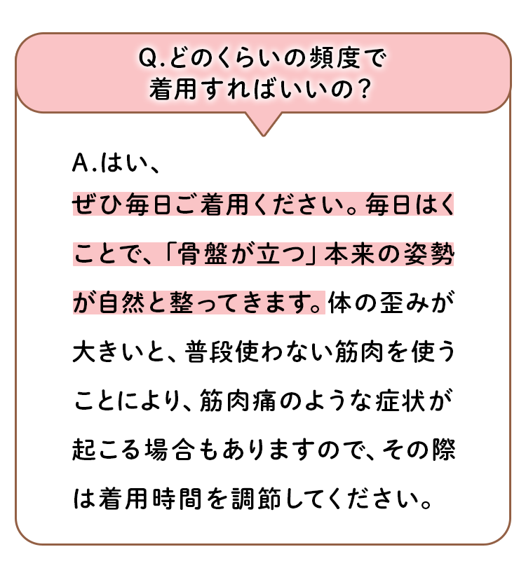 どのくらいの頻度で着用すればいいの？