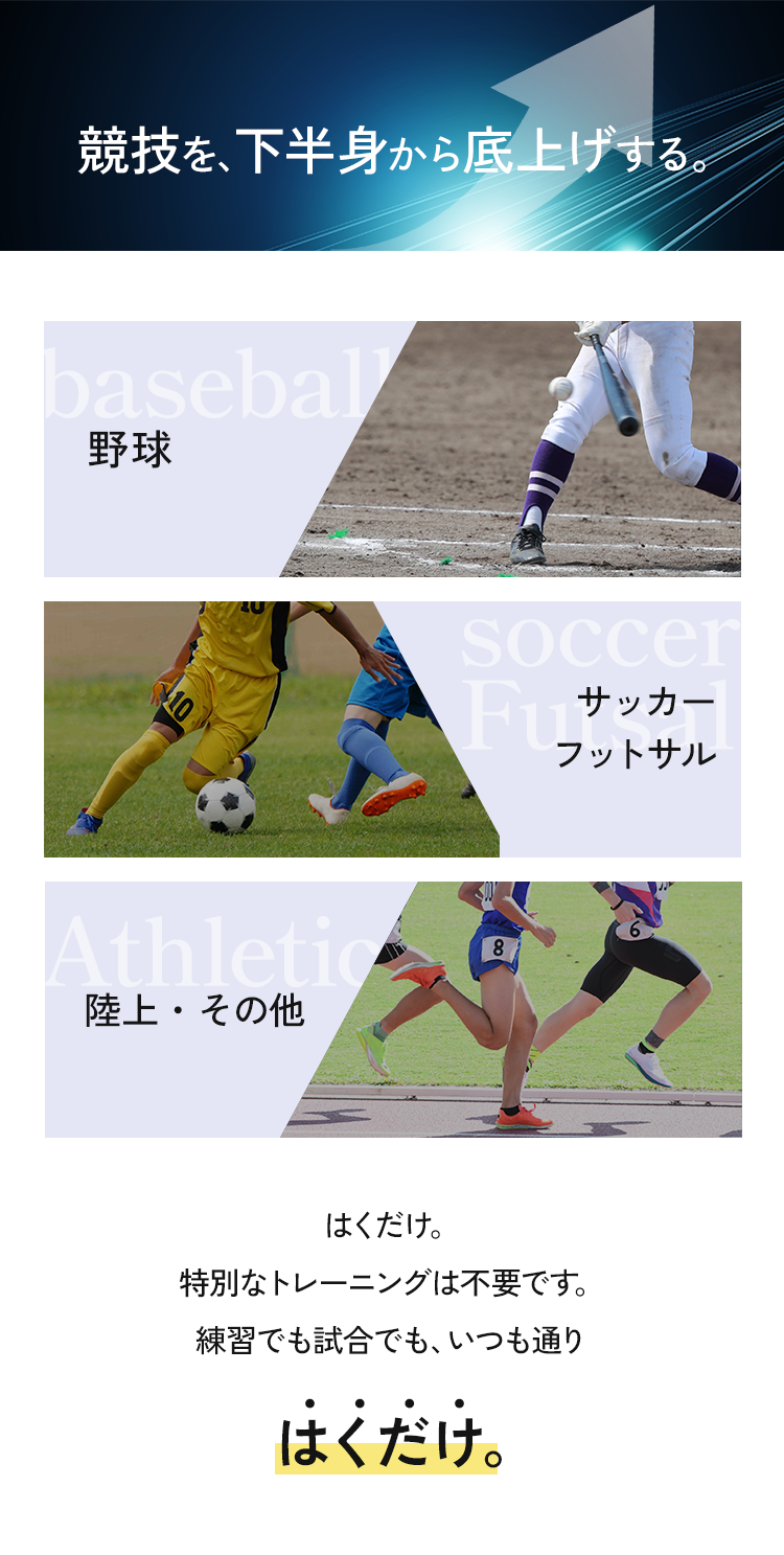 競技を下半身から底上げする