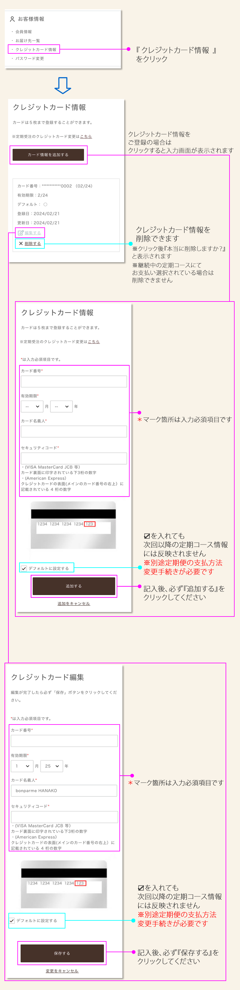 マイページ操作方法