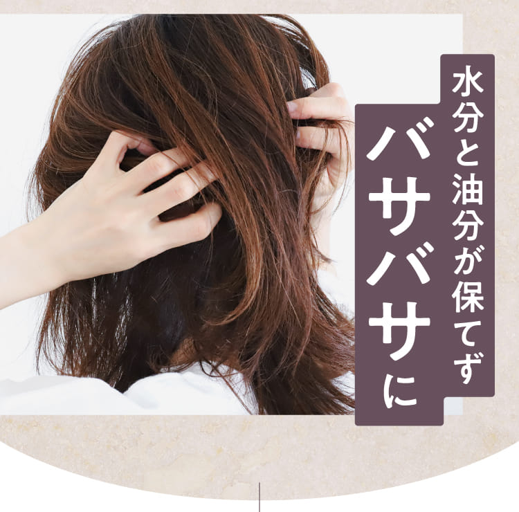 水分と油分が保てずバサバサに