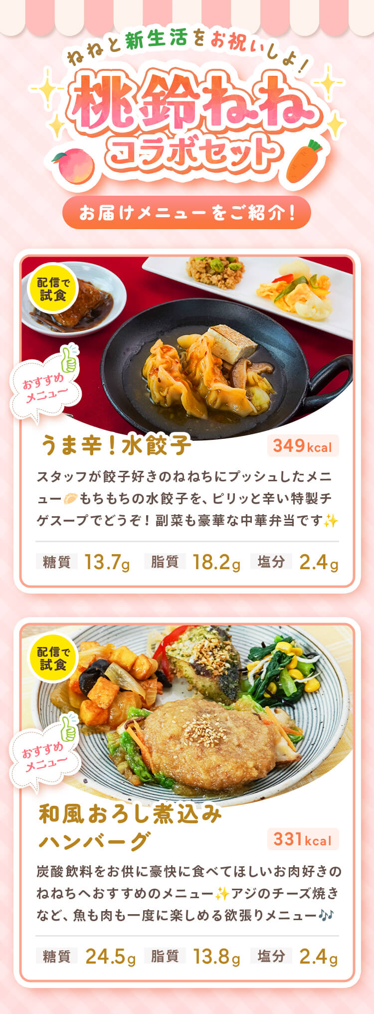 お届けメニューの一部をご紹介