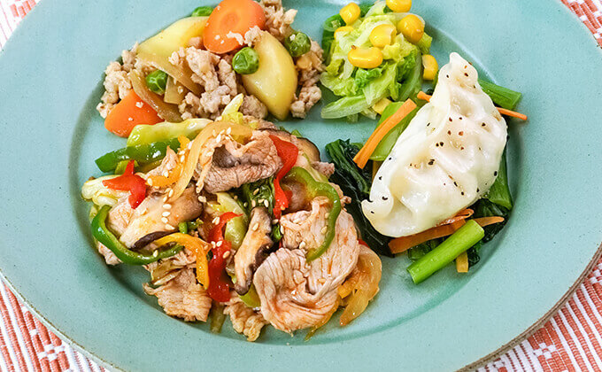 たっぷり野菜と豚肉のプルコギ