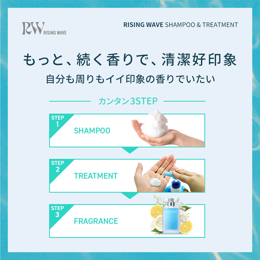 ライジングウェーブ フレグランス トリートメント フリー ライトブルー 460mL