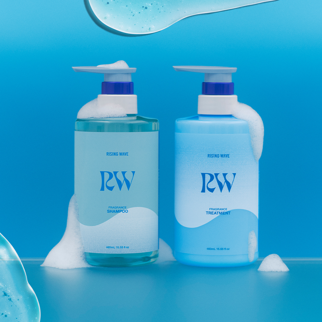 ライジングウェーブ フレグランスシャンプー&トリートメントセット フリー ライトブルー 各460mL