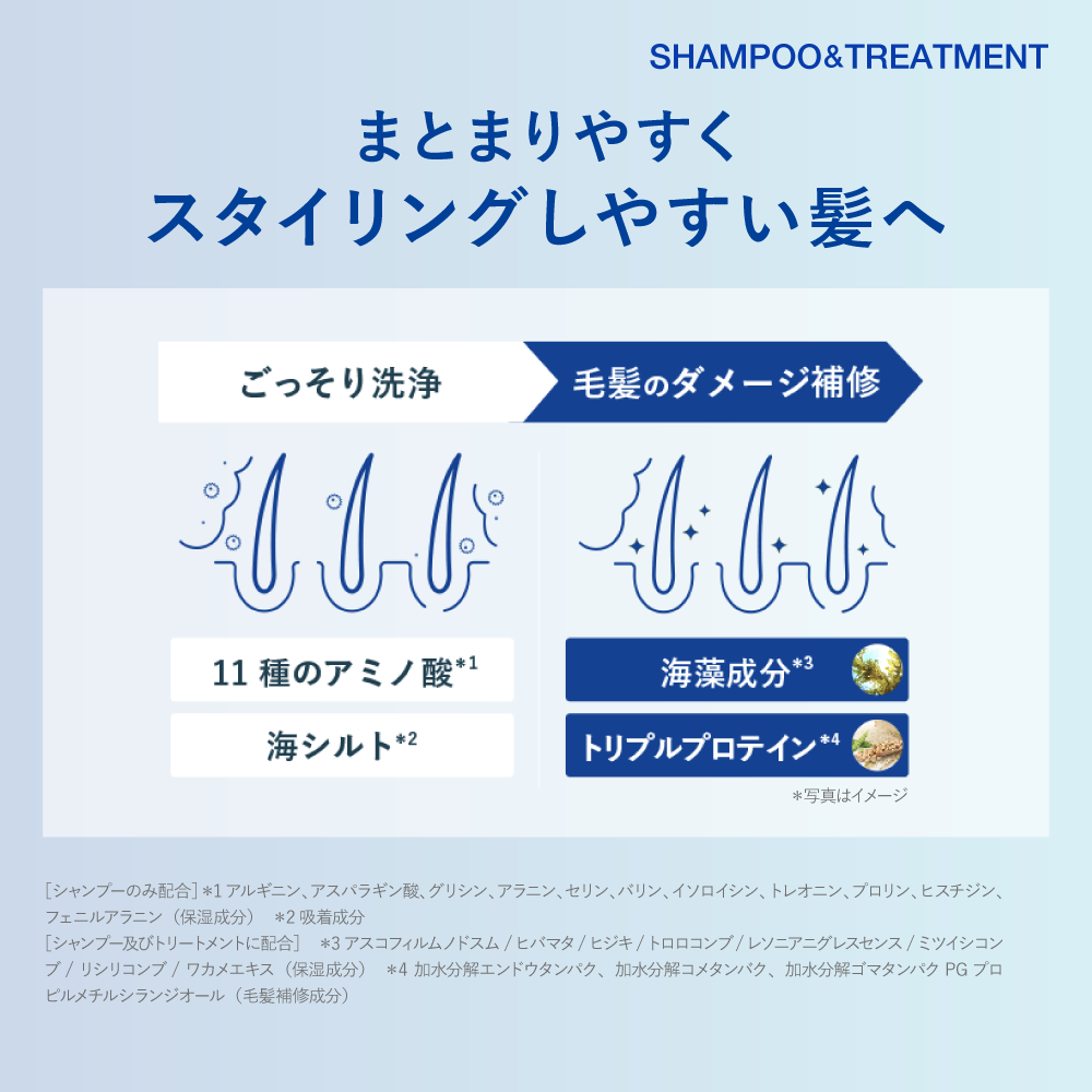ライジングウェーブ フレグランスシャンプー&トリートメントセット フリー ライトブルー 各460mL