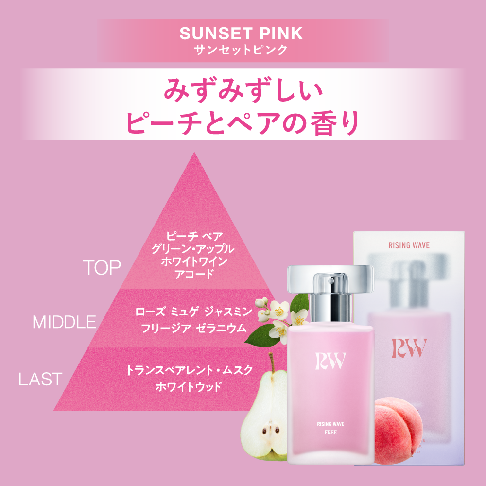 【数量限定】ライジングウェーブ フリー サンセットピンク オードトワレ 50mL アトマイザー付き