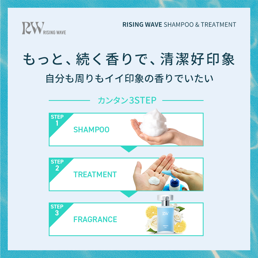 ライジングウェーブ フレグランス トリートメント フリー ライトブルー 460mL
