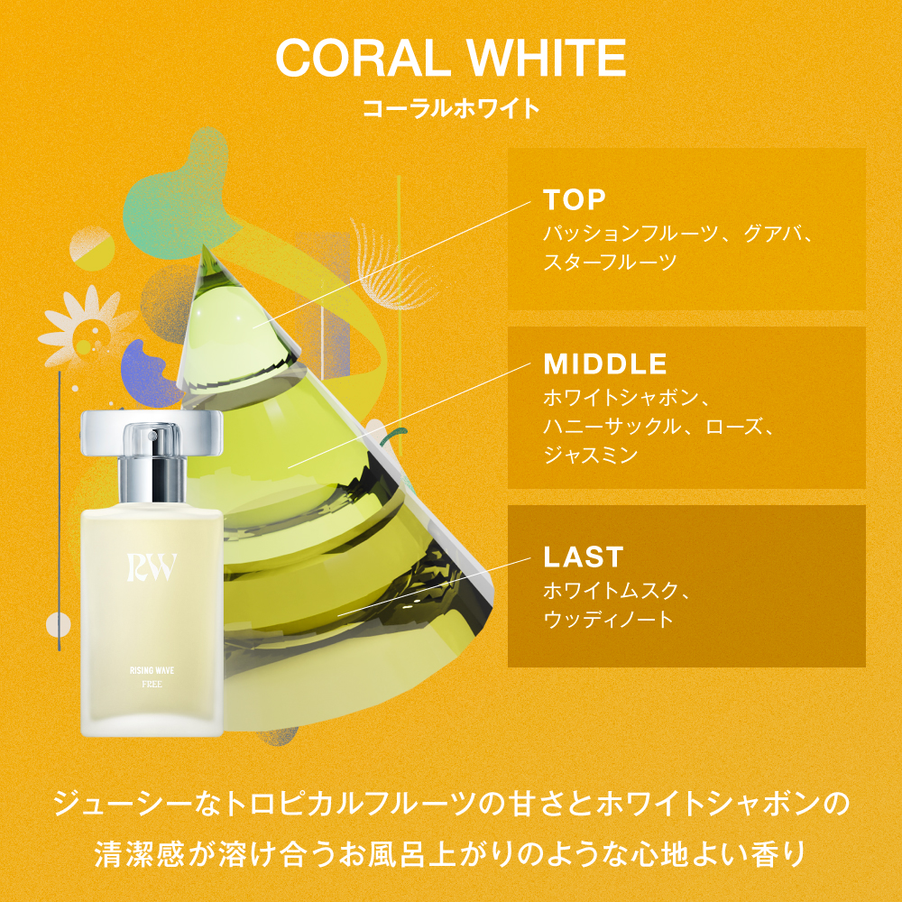 【予約商品】ライジングウェーブ フリー コーラルホワイト オードトワレ MINI 8mL