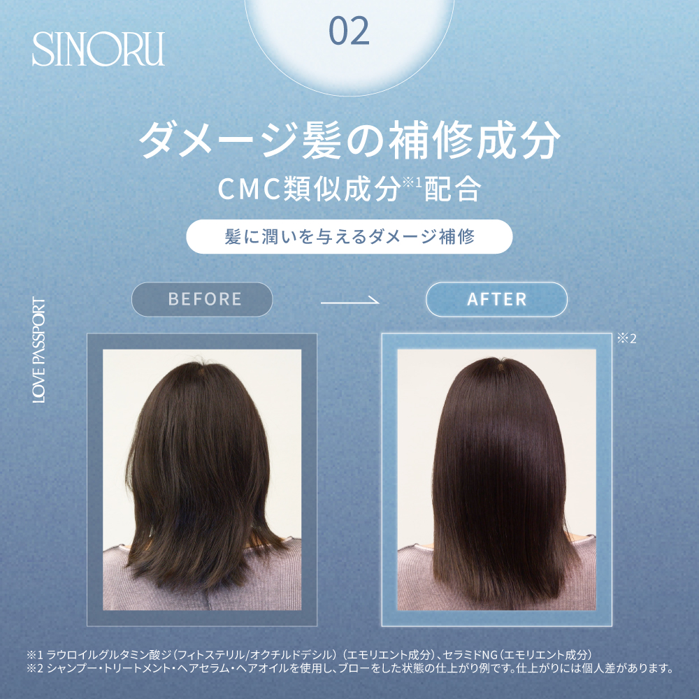 【ネコポスでお届け】ラブパスポート シノル シルキーソフト シャンプー＆トリートメント詰め替えセット 