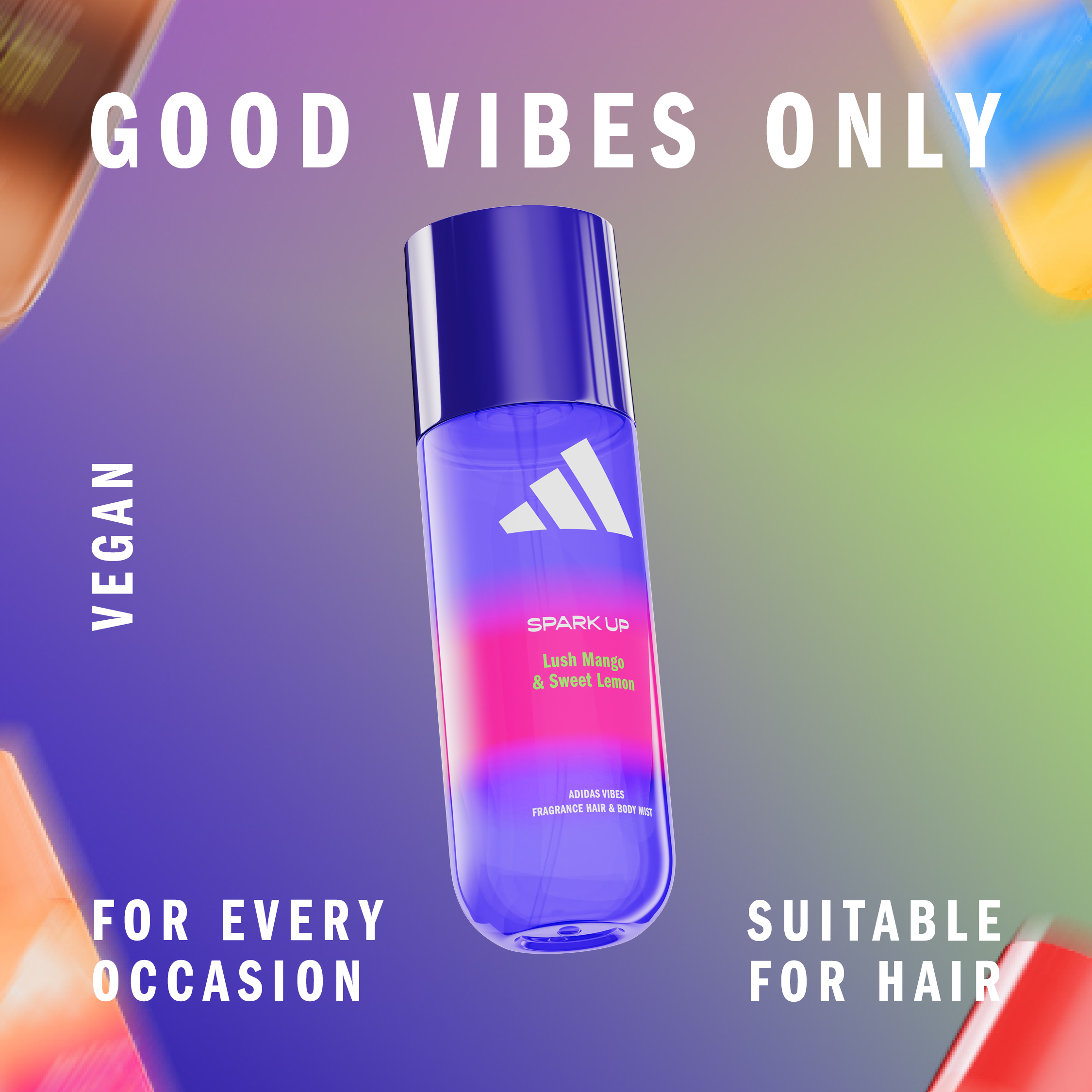 アディダス バイブス ヘア＆ボディミスト スパークアップ 150mL