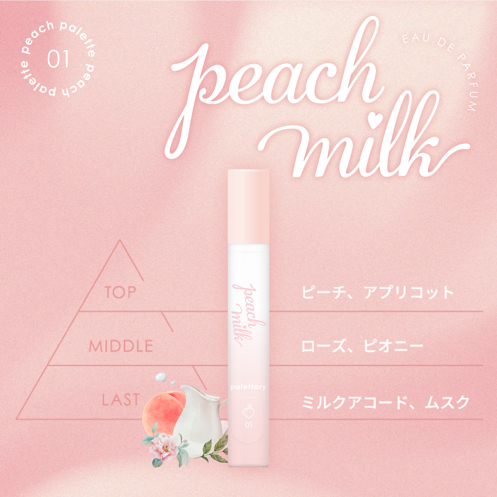 パレットリー ピーチパレット オードパルファム 01 愛されピーチミルク 8mL