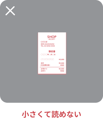 小さくて読めない