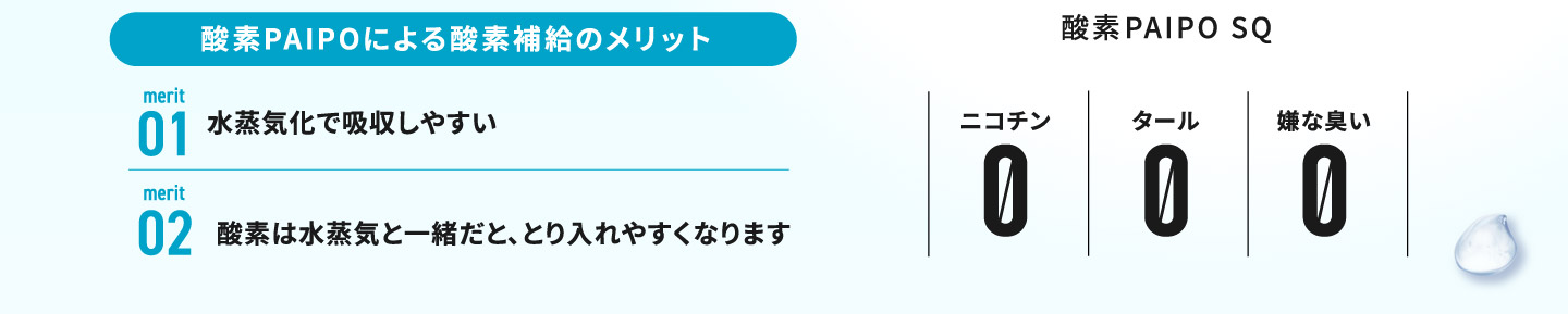 酸素PAIPOによる酸素補給のメリット