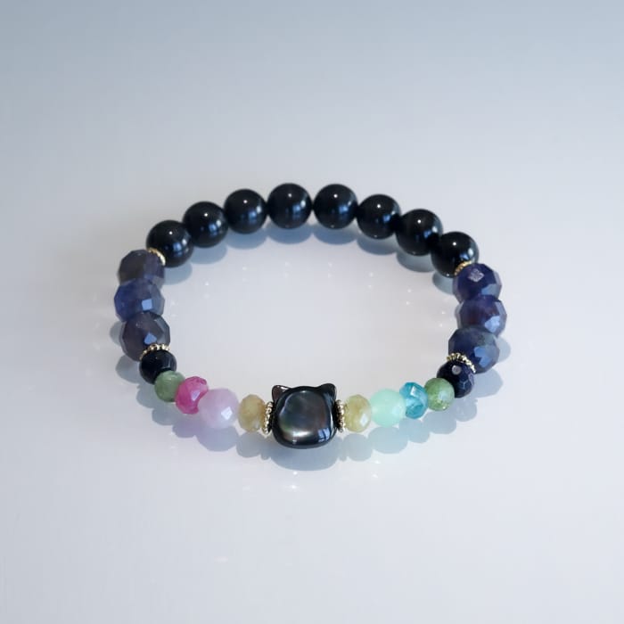 金運＆仕事運上昇 ＊ シャドーキャットブレスレット