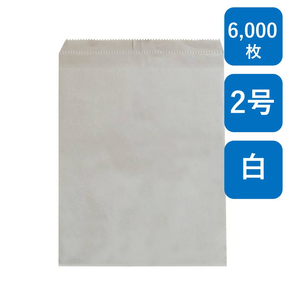 紙平袋 ECO 2号 幅185×高さ235mm ECOP-185 6,000枚 再生古紙100％