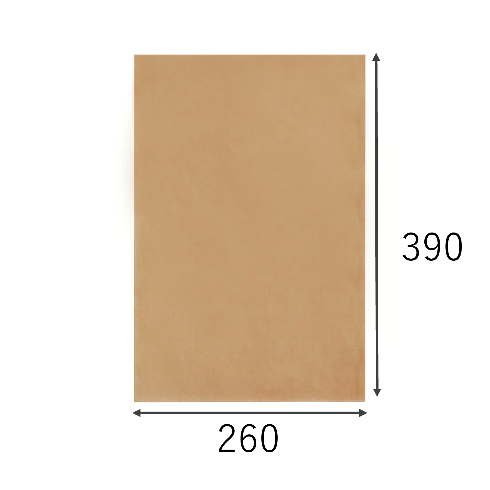 紙平袋 茶 L 2,400枚（200枚×12束） HBC-L