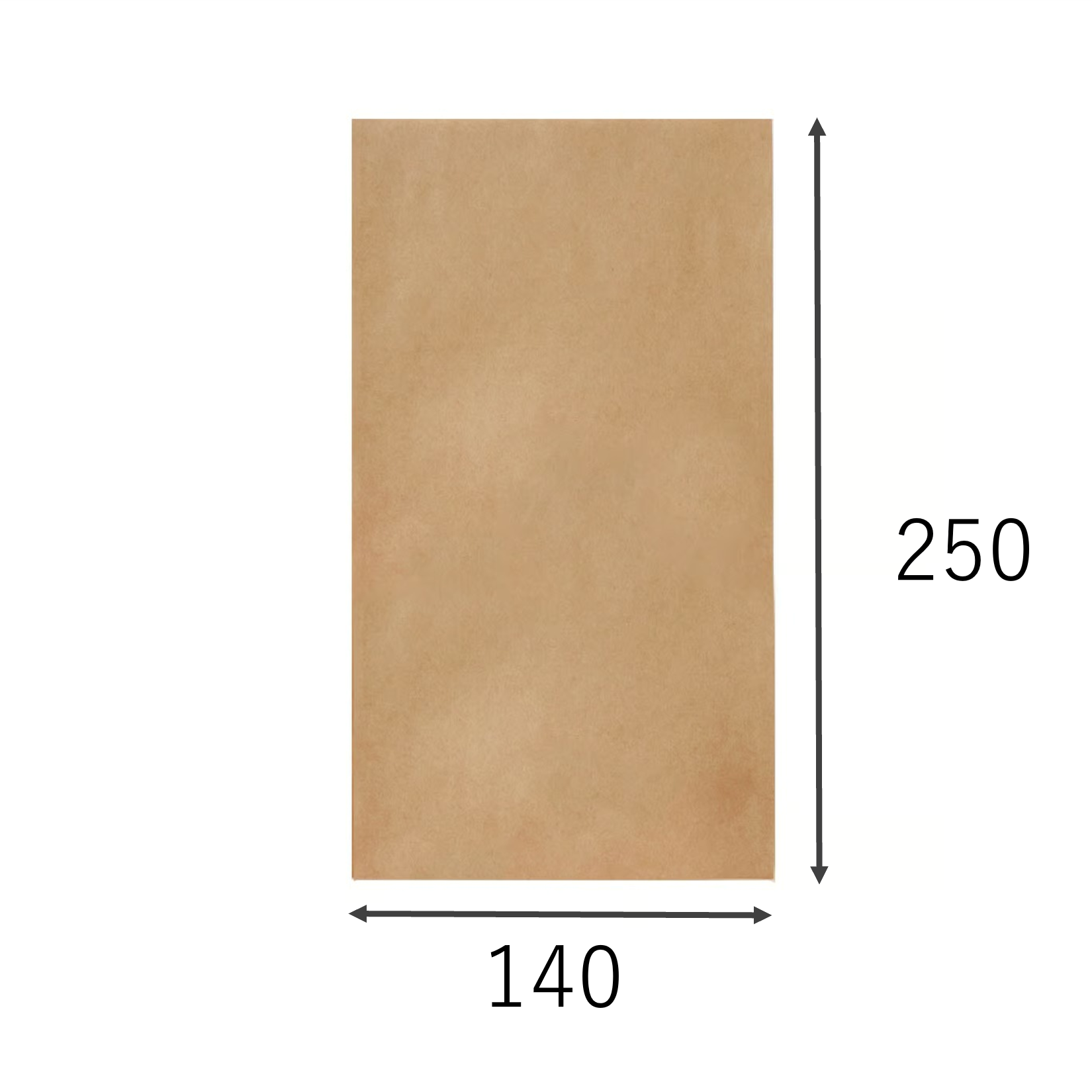 紙平袋 茶 SS 6,400枚（200枚×32束） HBC-SS