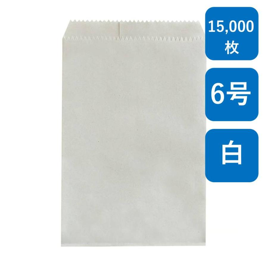 紙平袋 ECO 6号 幅105×高さ150mm ECOP-105 15,000枚セット 再生古紙100％