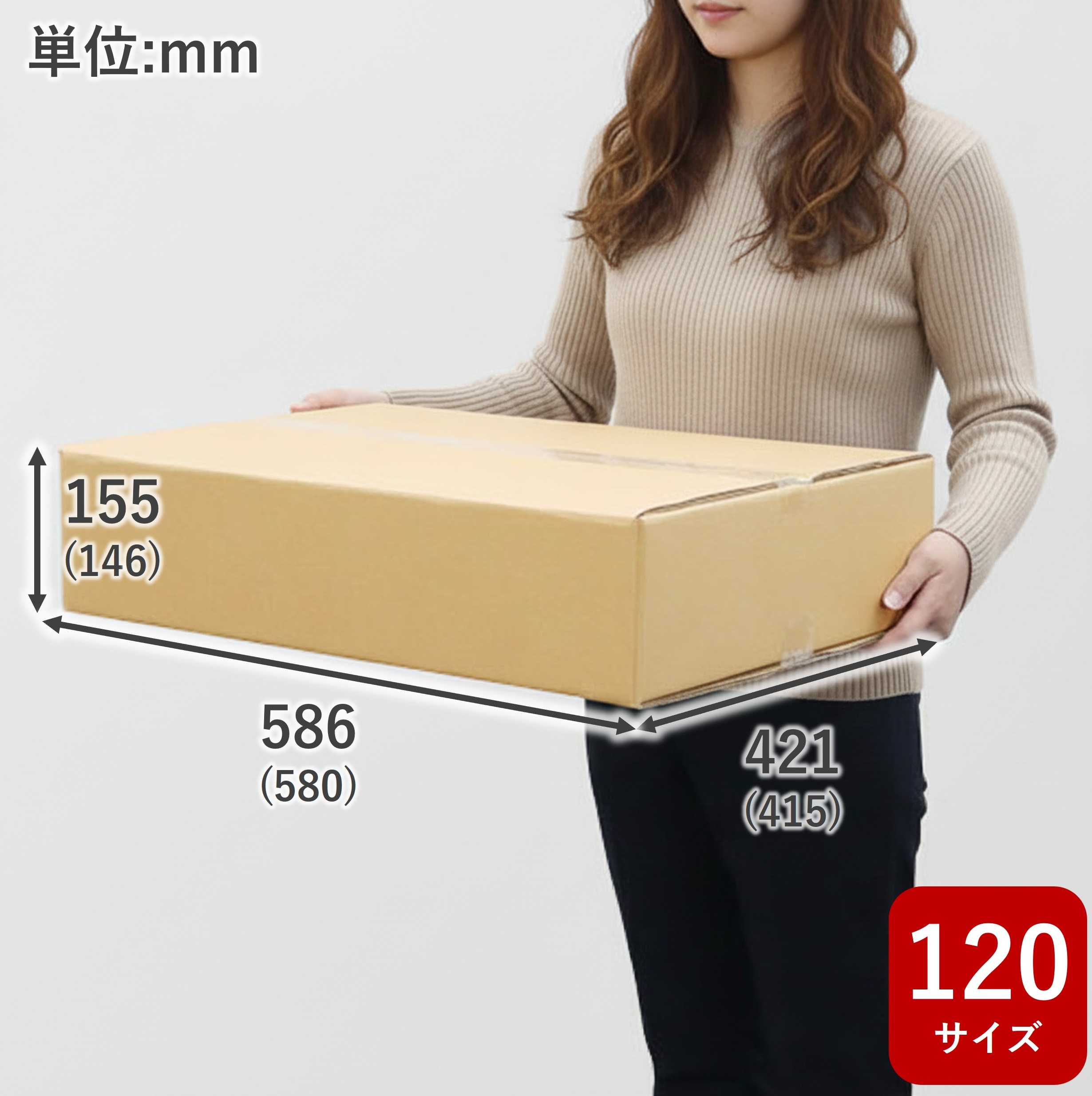 【宅配120サイズ】ダンボールNo.10 10枚（580×415×146mm）