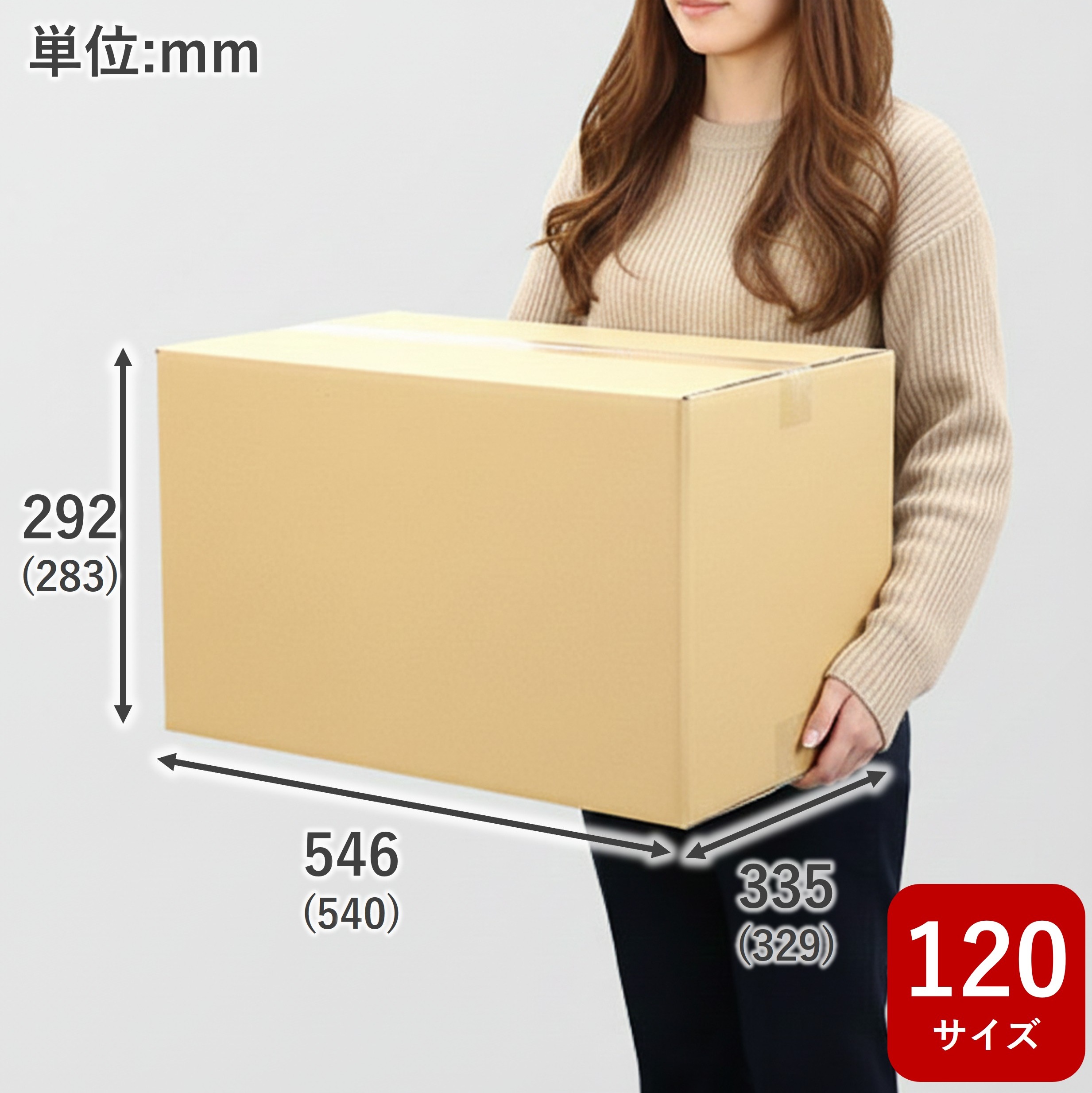 【宅配120サイズ】ダンボールNo.9 10枚（540×329×283mm）