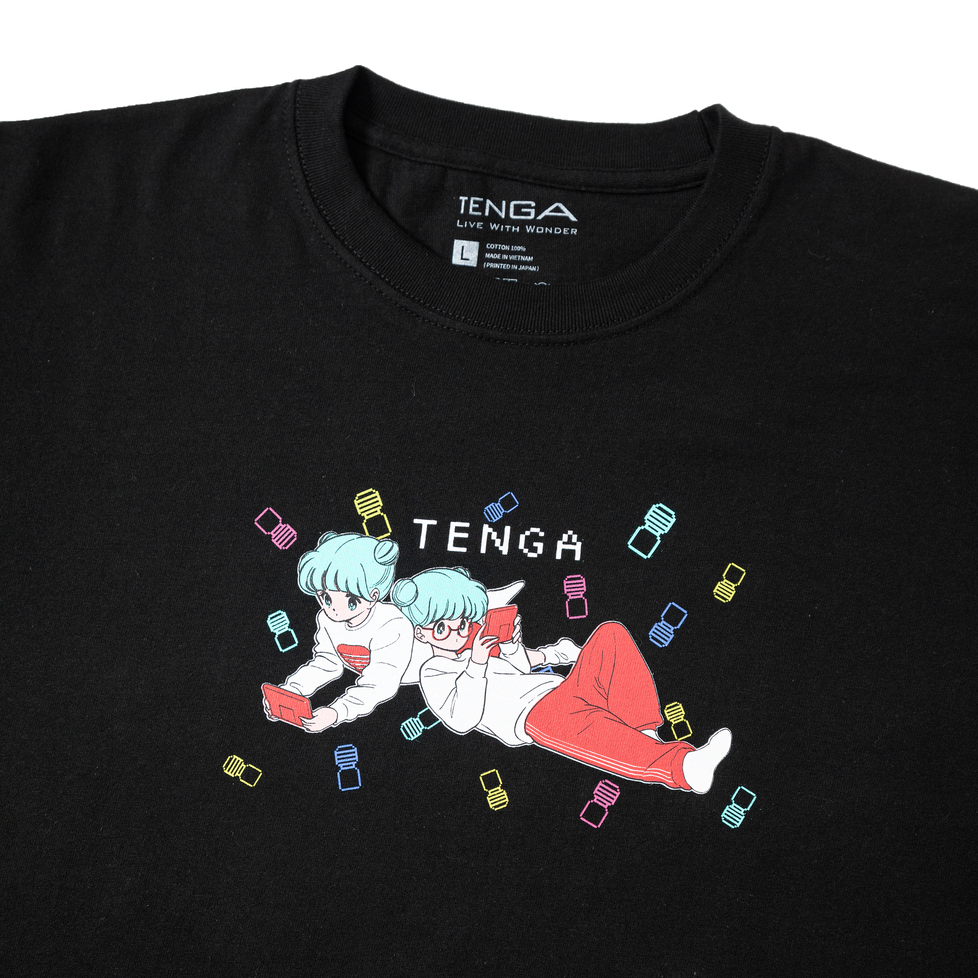 【TENGA×ボブa.k.aえんちゃん】PLAY GAME Tシャツ_02 ブラック サイズ: XL