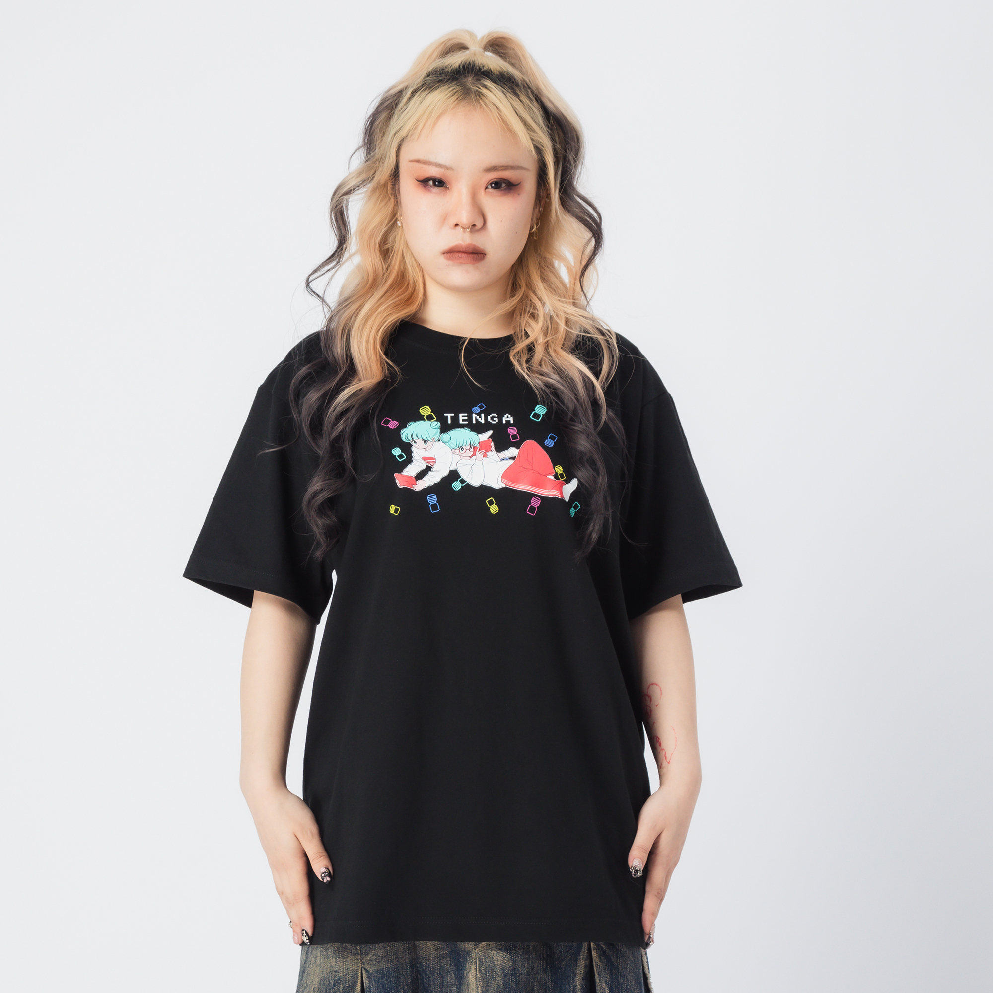 【TENGA×ボブa.k.aえんちゃん】PLAY GAME Tシャツ_02 ブラック サイズ: XL