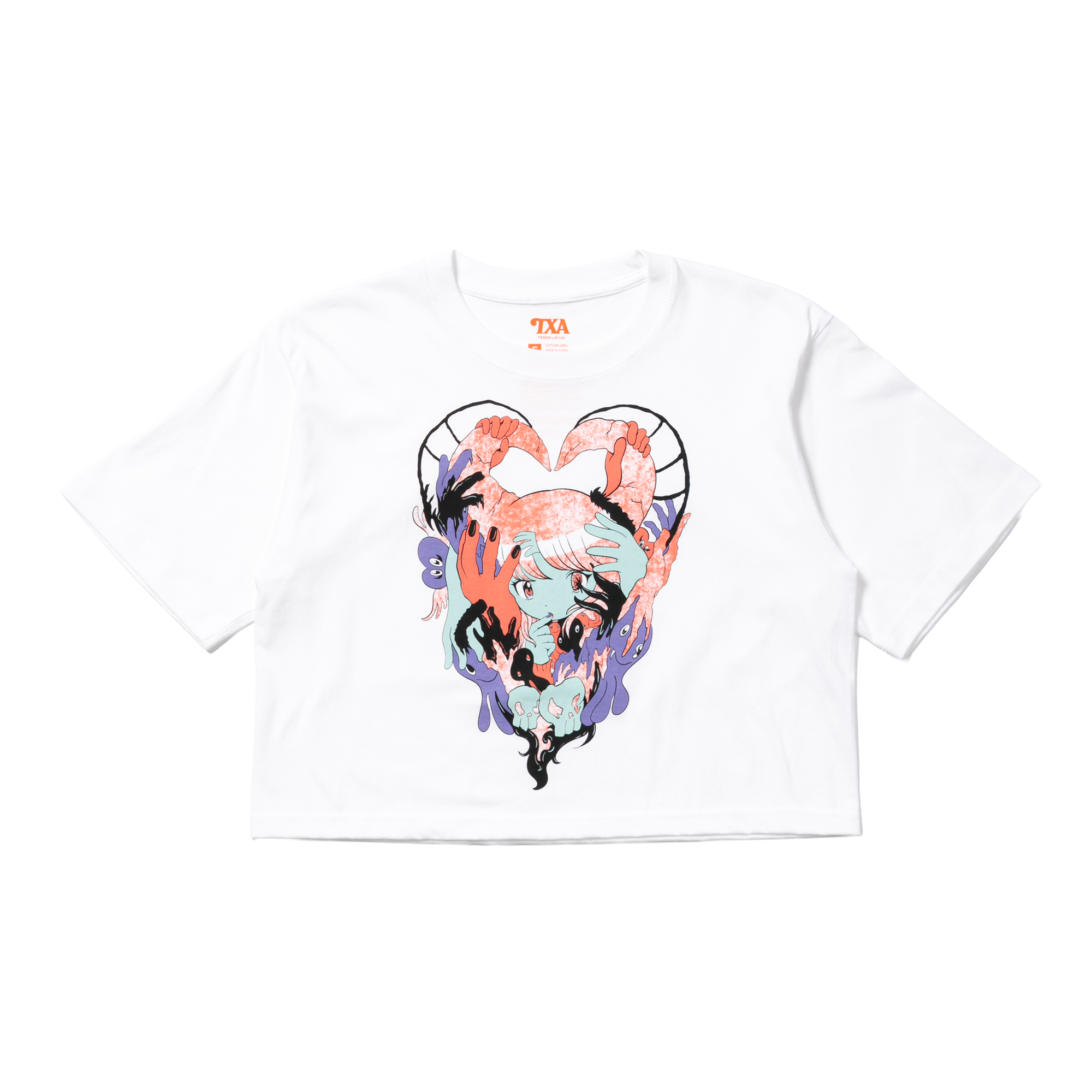 田中かえ Cropped T-shirt White