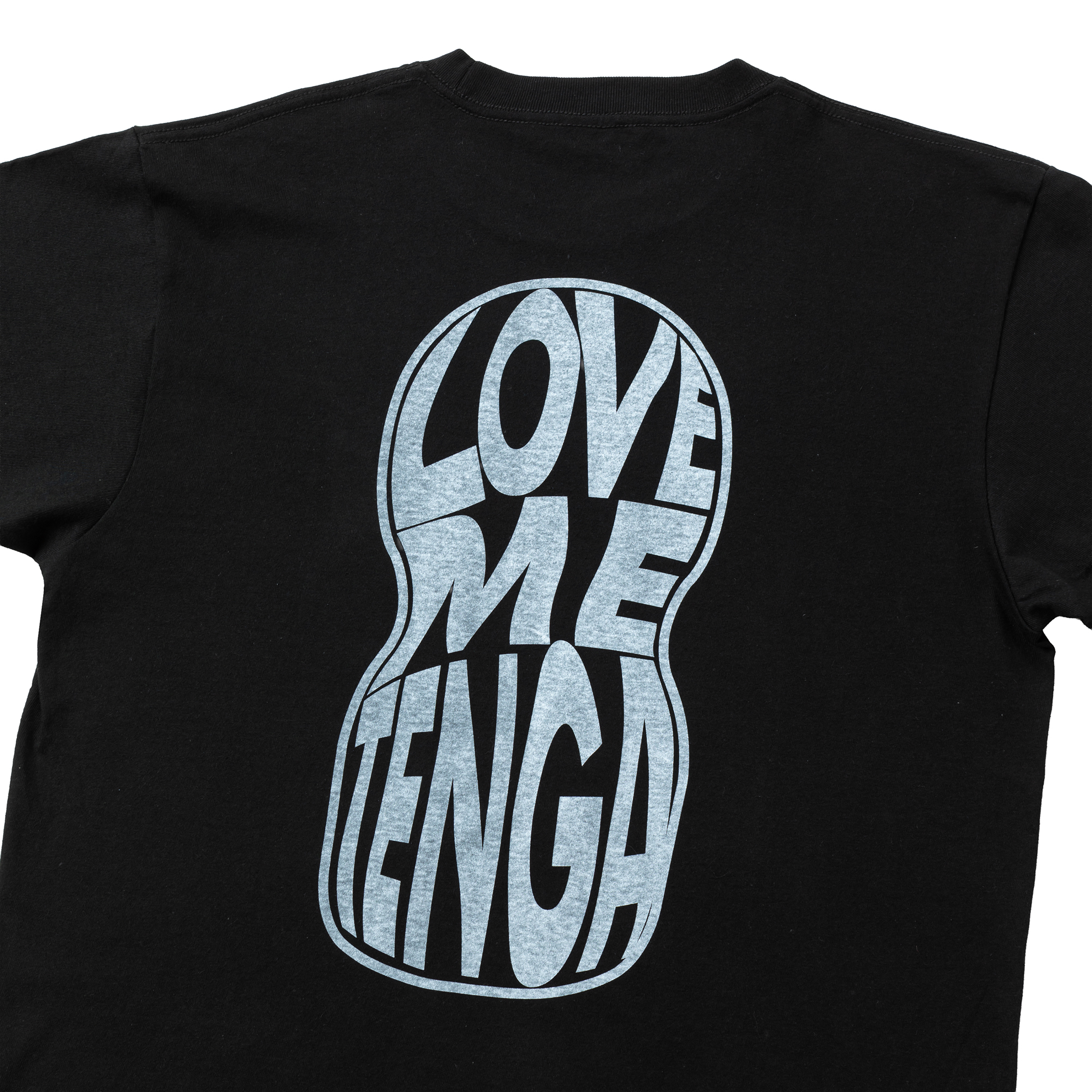 LOVE ME TENGA 変形 Tシャツ ブラック サイズ: L