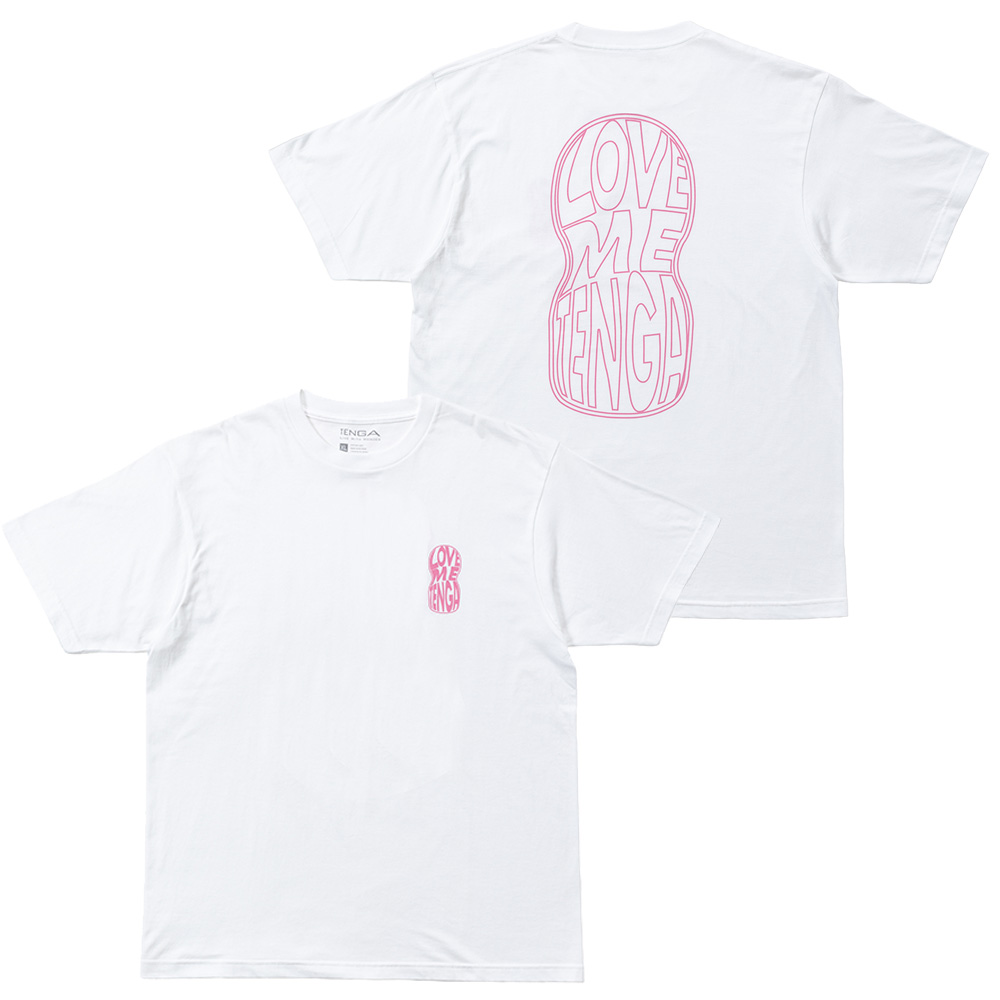 LOVE ME TENGA 変形 Tシャツ ホワイト サイズ: L