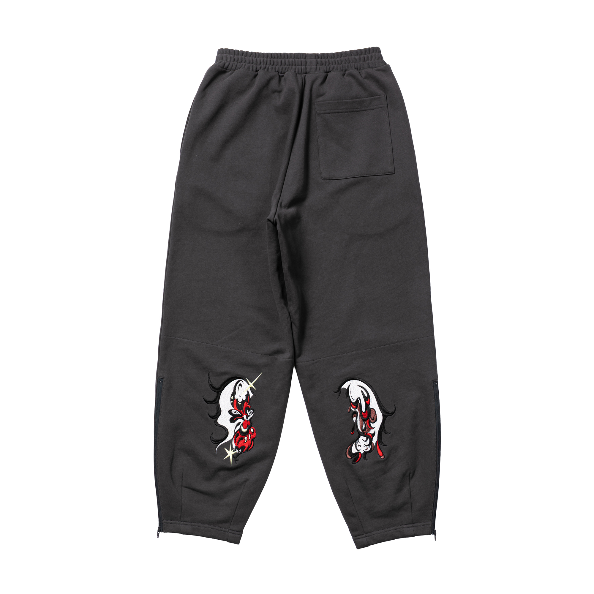 田中かえ Embroidery Sweatpants Charcoal/Olive サイズ: 1, カラー: チャコール