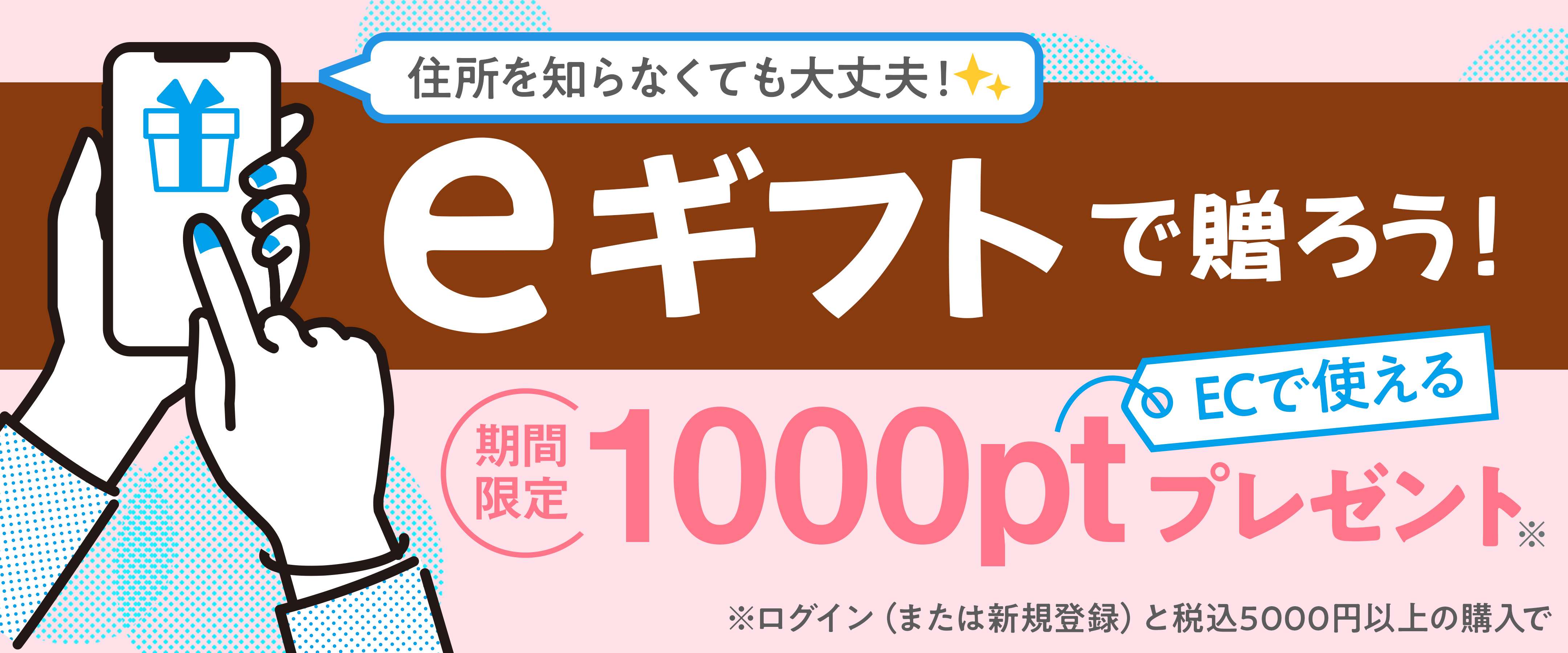 eギフトで贈ろう！期間限定1000ptプレゼント