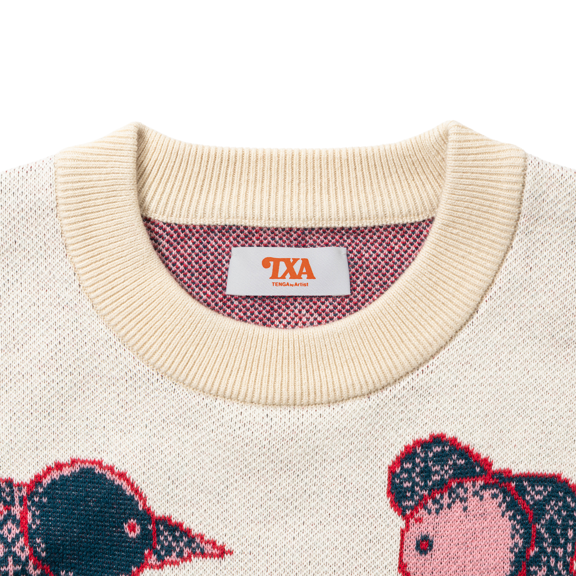 大河紀 Jacquard Sweater Beige/Ebony サイズ: 1, カラー: ベージュ