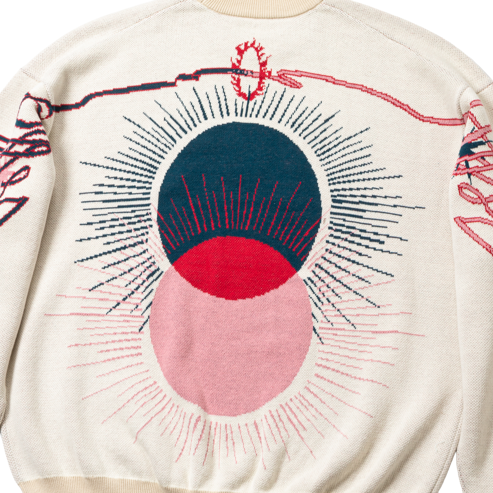 大河紀 Jacquard Sweater Beige/Ebony サイズ: 1, カラー: ベージュ