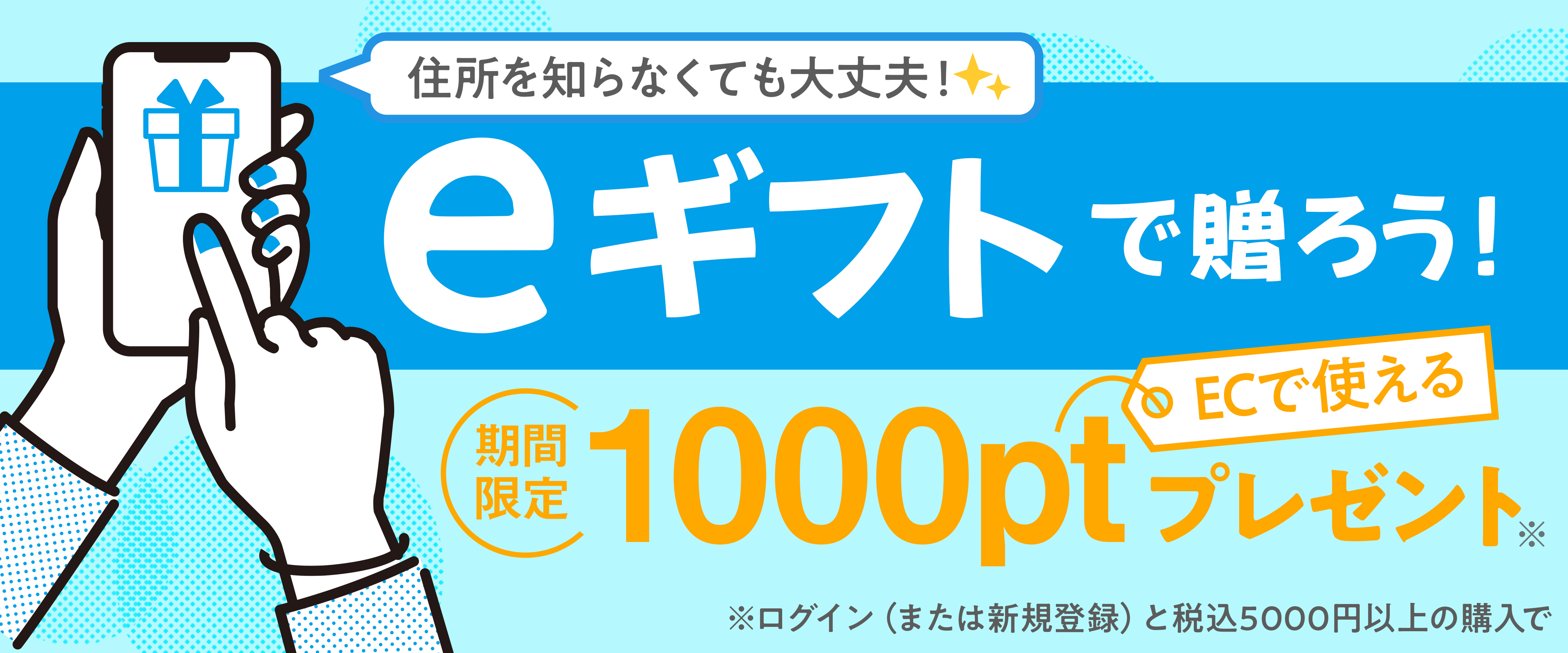 eギフトで贈ろう！期間限定1000ptプレゼント