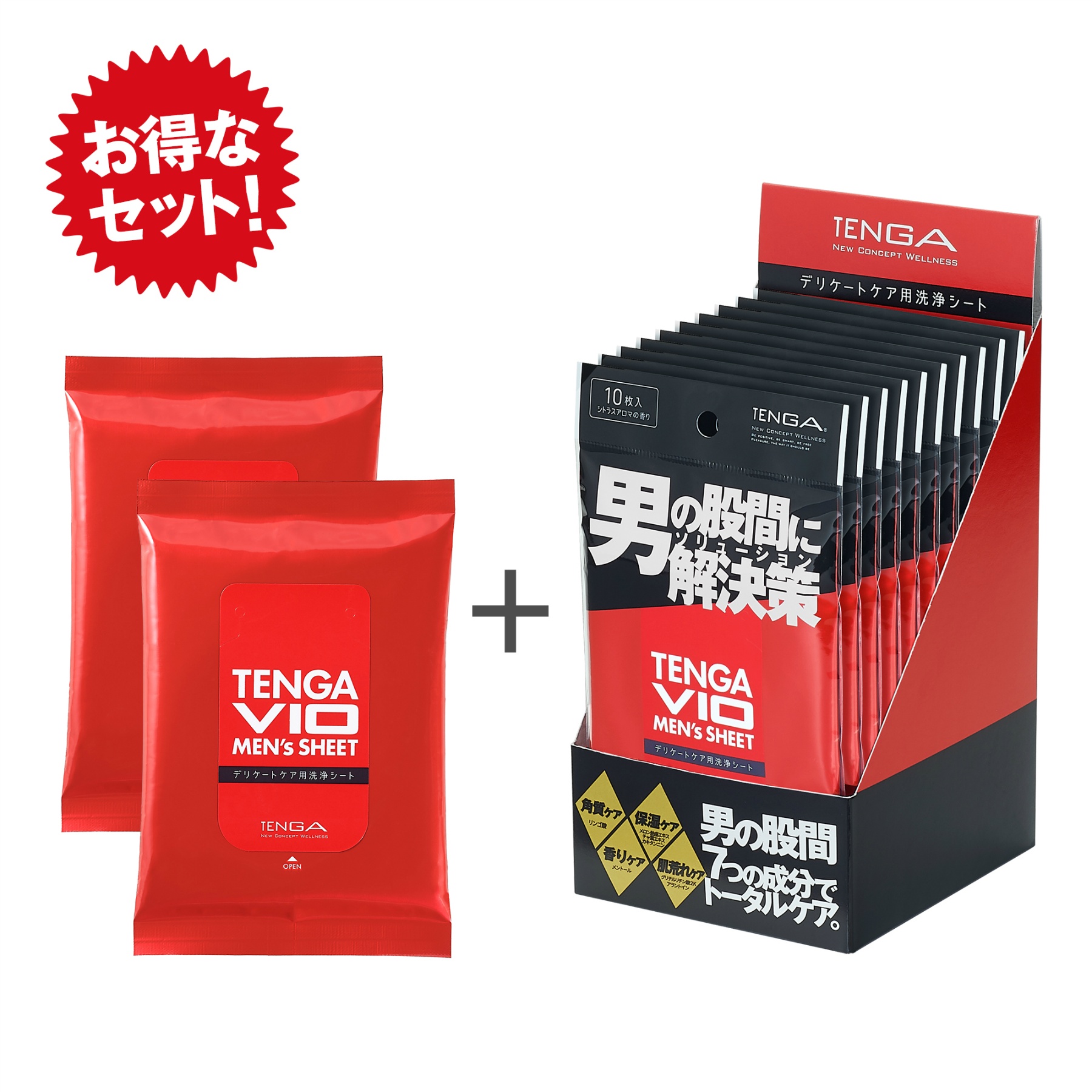 TENGA VIO MEN’s SHEET 10個＋2個付きセット