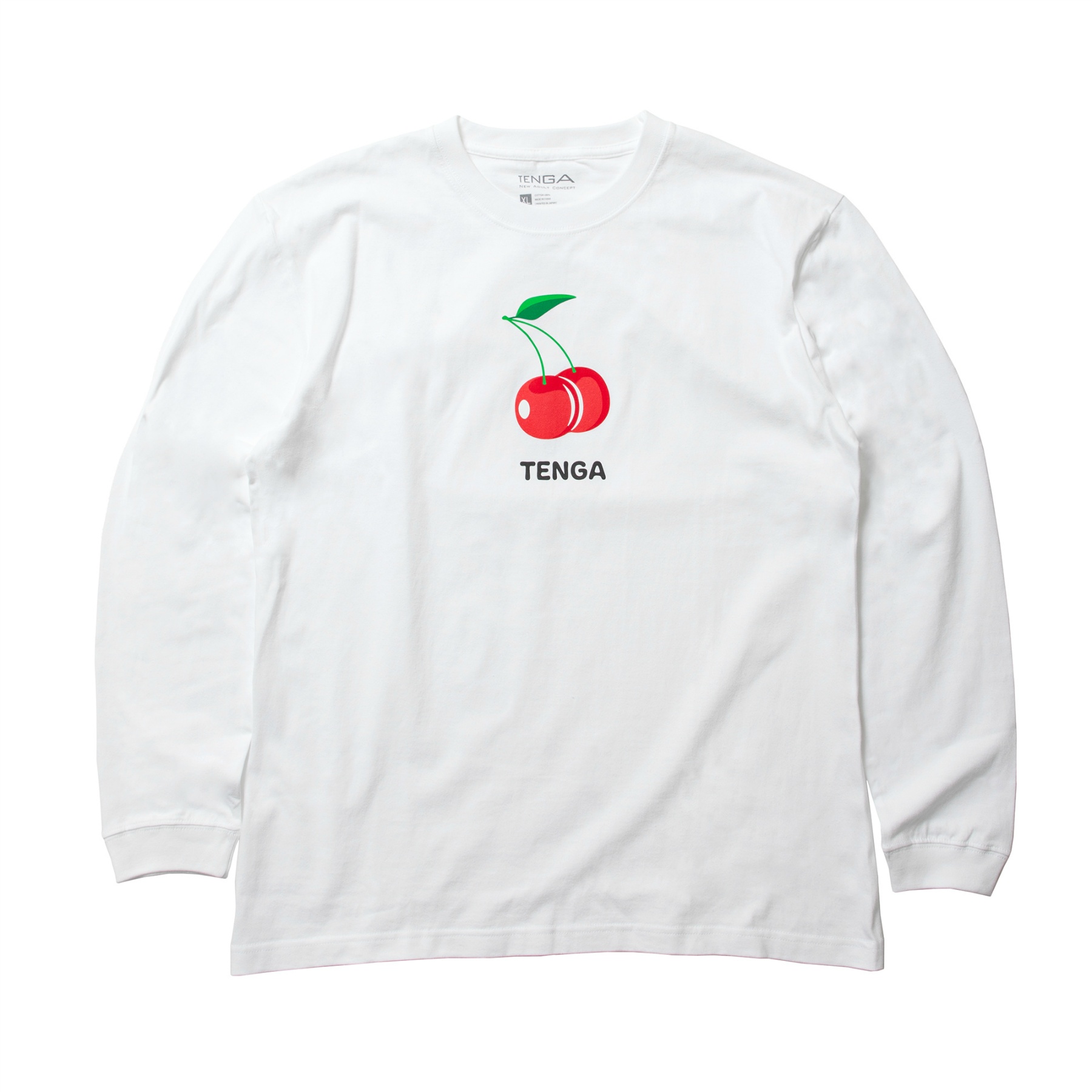 TENGA Cherry 長袖Tシャツ ホワイト