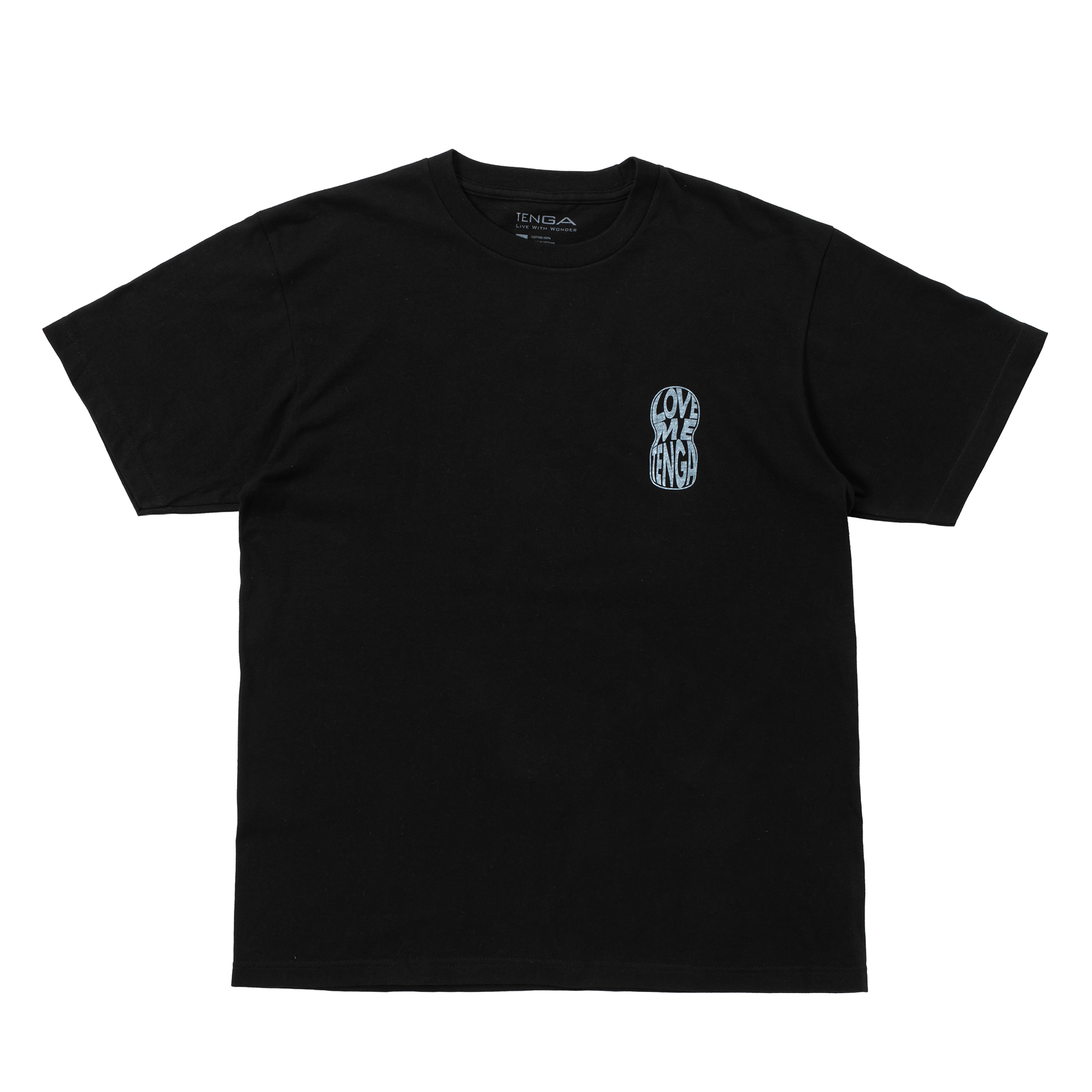 LOVE ME TENGA 変形 Tシャツ ブラック サイズ: L