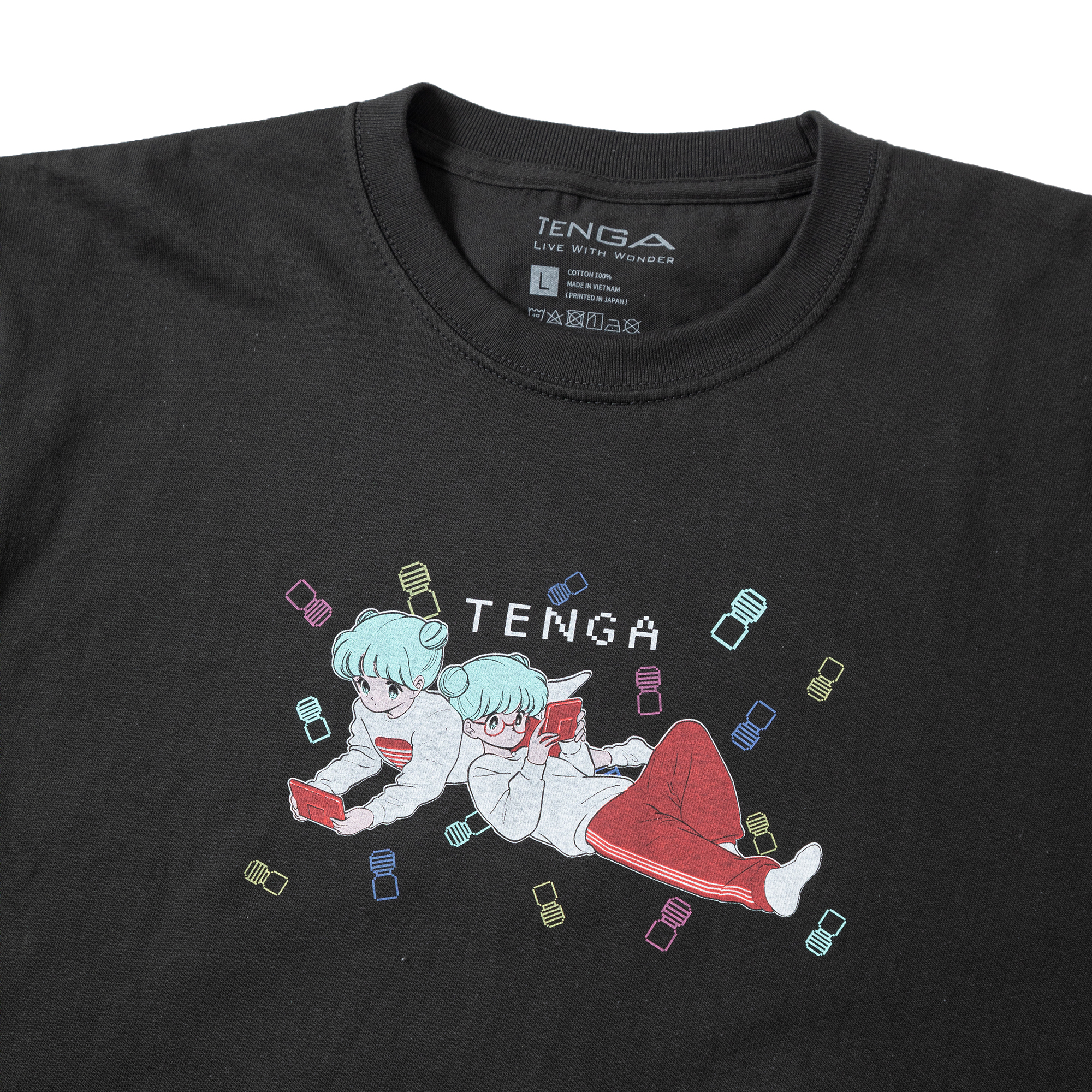 【TENGA×ボブa.k.aえんちゃん】PLAY GAME Tシャツ_02 スモークブラック サイズ: XL