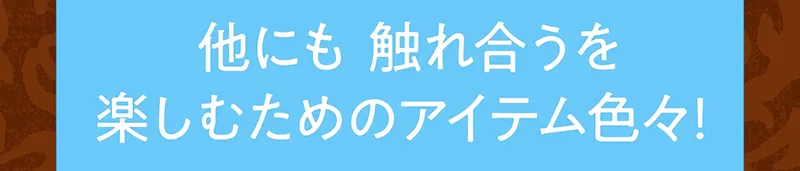 他にも触れあうを楽しむためのアイテム色々！