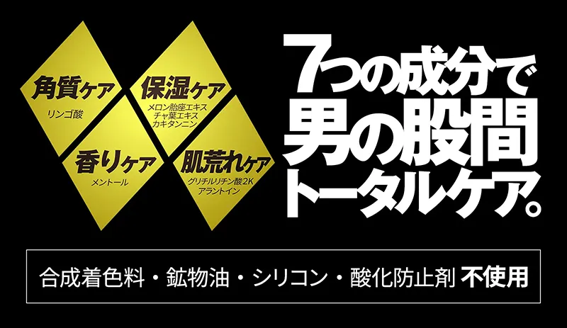 7つの成分で男の股間トータルケア