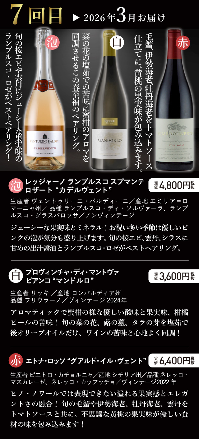お届けワイン
