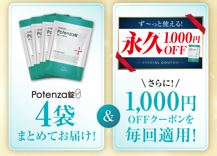4袋まとめて＆1000円OFF