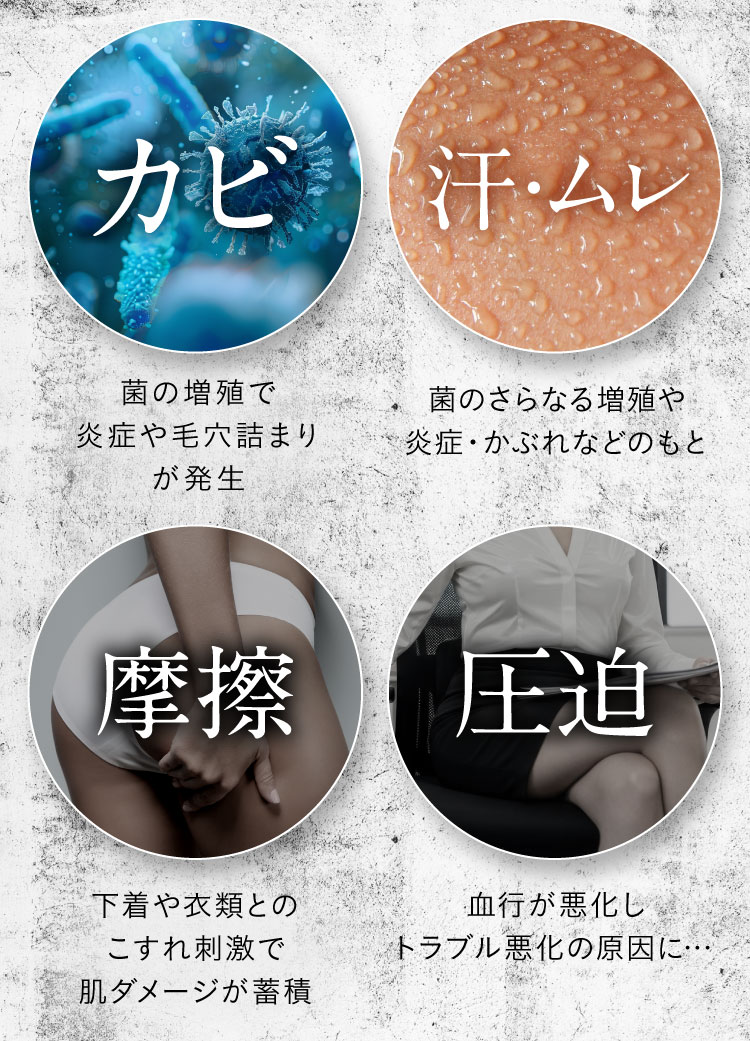 カビ・汗ムレ・摩擦・圧迫｜ポテンツァクリーム ビシリッチ