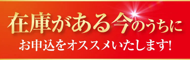 在庫がある今のうちにお申込をオススメいたします
