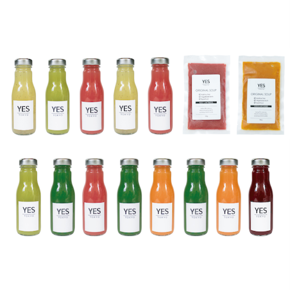 【期間限定】SPECIAL 2days SET (270ml*13本+YES TOKYO ORIGINAL SOUP) カラトリー類のご要望（ストローなど）: 必要, YESスープ- 選べるスープ ①: キヌアとヘンプオイルのスープ, YESスープ- 選べるスープ ②: キヌアとヘンプオイルのスープ